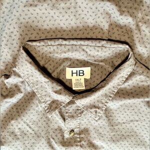 Harbor Bay Men's Plaid (Gray-Navy Accents) Short Sleeve ButtonUp (3XLT)